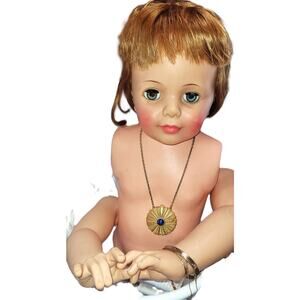 38" 1960s Vintage Ideal's PATTI Play Pal Doll HEAD TORSO ARMS Only